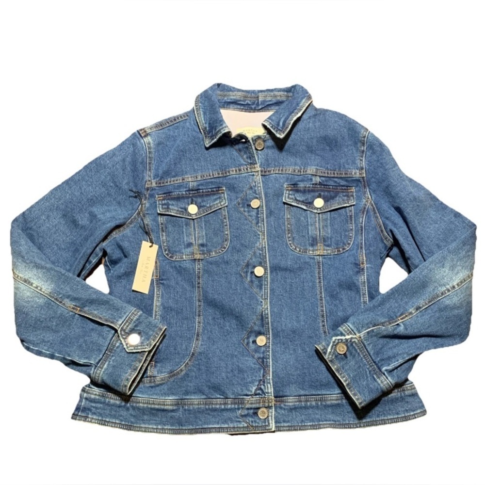 Martha Stewart Weekend Jean Jacket Medium Wash Denim Sz M NWT